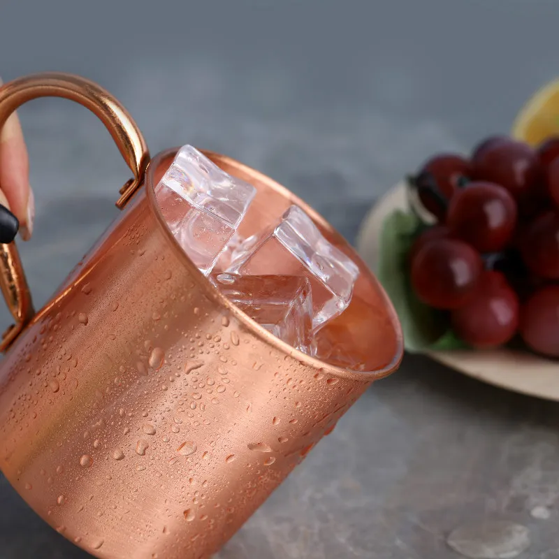 Copper Wine Glass Cocktail Mug Bar Cold Drink Pure Copper Cup - Image 4