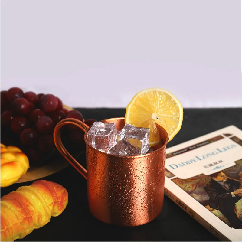Copper Wine Glass Cocktail Mug Bar Cold Drink Pure Copper Cup - Image 2
