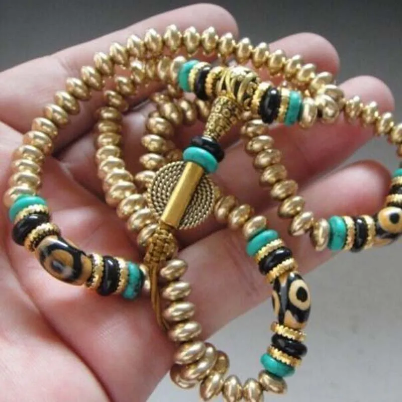 Pure Copper Abacus Beads Nepalese Copper Beads Bracelet - Image 2