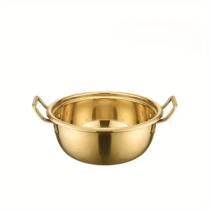 1pc 304 Stainless Steel Ramen Noodle Pot with Lid
