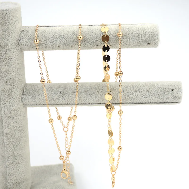 Copper sequin anklet - Image 3