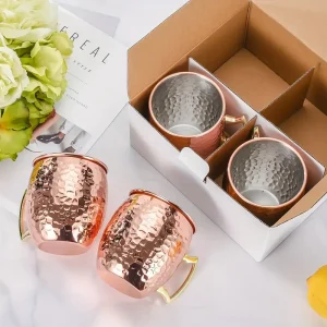 Hammered Copper Moscow Mule Mugs