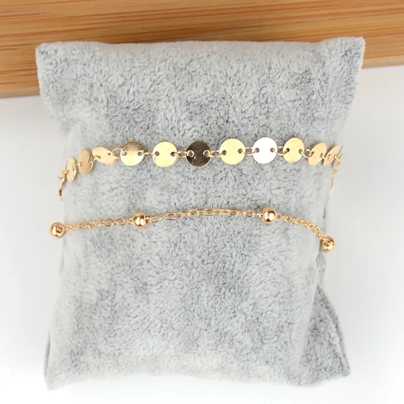 Copper sequin anklet - Image 2