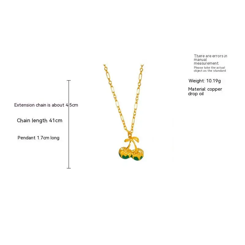 Fashion Copper Cherry Women's Necklace - Image 4