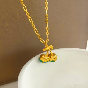 Fashion Copper Cherry Women's Necklace