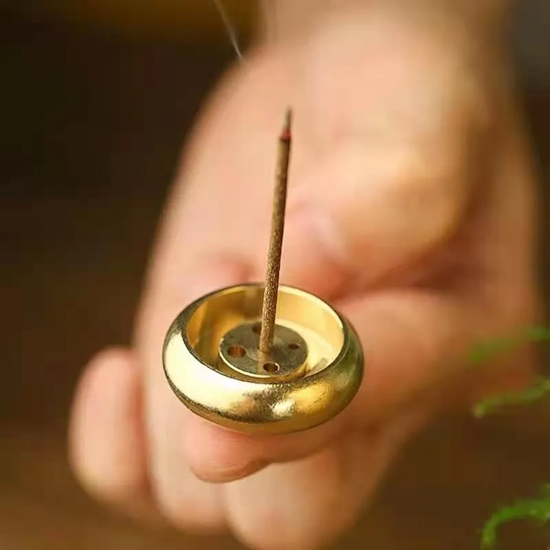 Pure Copper 5-hole Thumb Copper Incense Stick Pure Copper Releasable Wire Incense Burner - Image 4
