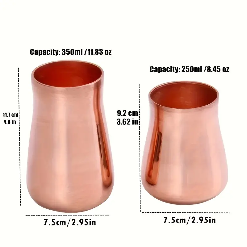 Pure Copper Coffee Cup Purple Copper Small Tea Cup and Beer Mug Moscow Drinkware Tableware - Image 4