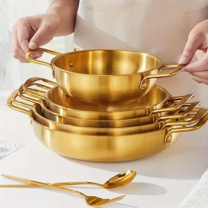 Stainless Steel Golden Ramen Pot
