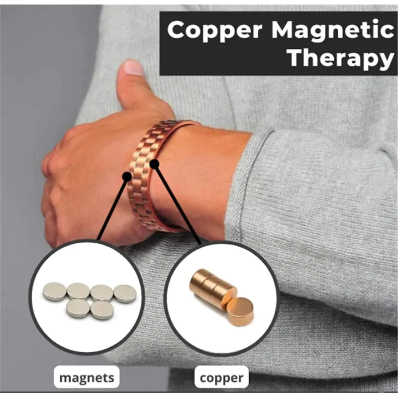 Men's Copper Magnetic Therapy Bracelet Pure Copper For Joint Pain - Image 2