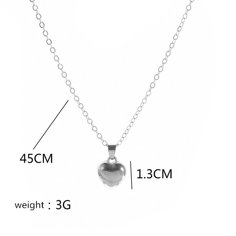 Female copper peach heart necklace - Image 2