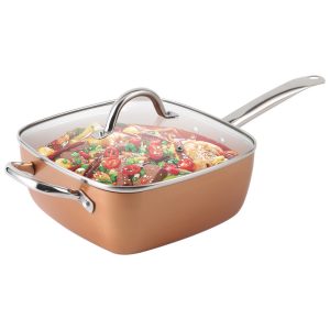 24cm copper square pot