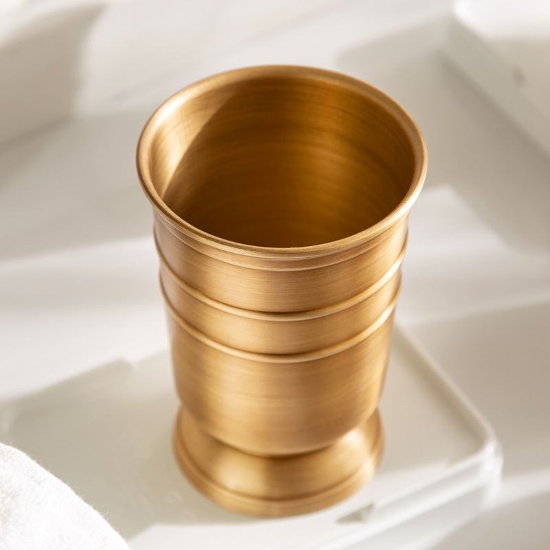 American Copper Bathroom Kit Toiletry Set Toothbrush Cup Holder Mouthwash Cup Hand Sanitizer Bottle Soap Box