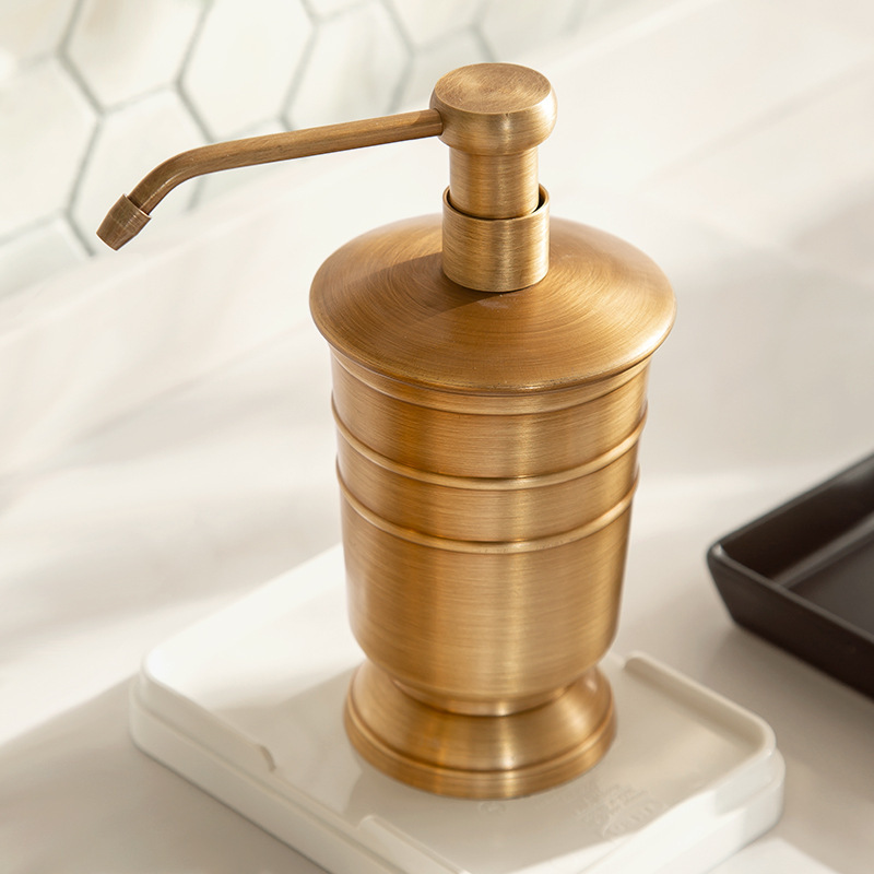American Copper Bathroom Kit Toiletry Set Toothbrush Cup Holder Mouthwash Cup Hand Sanitizer Bottle Soap Box - Image 4