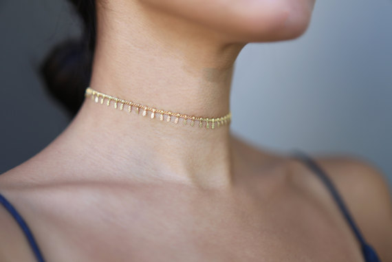Minimalist embossed copper necklace - Image 5