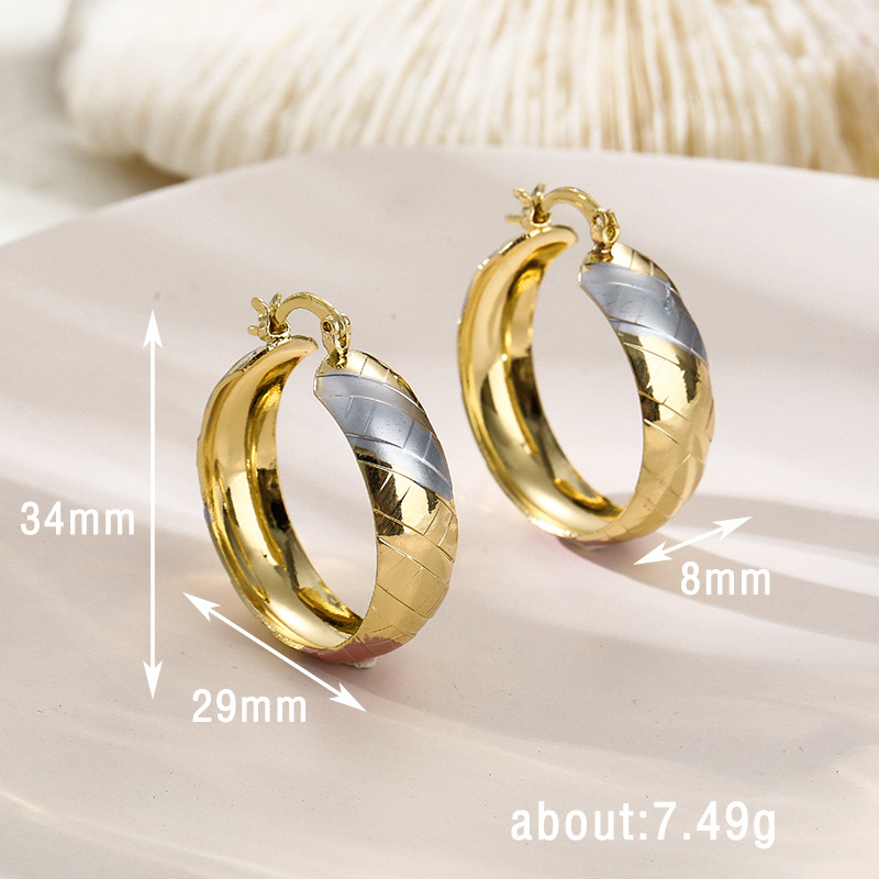 Copper Material Graceful Personality Simple Earrings - Image 5