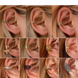 Simple Retro Copper Shaped Ear Clips