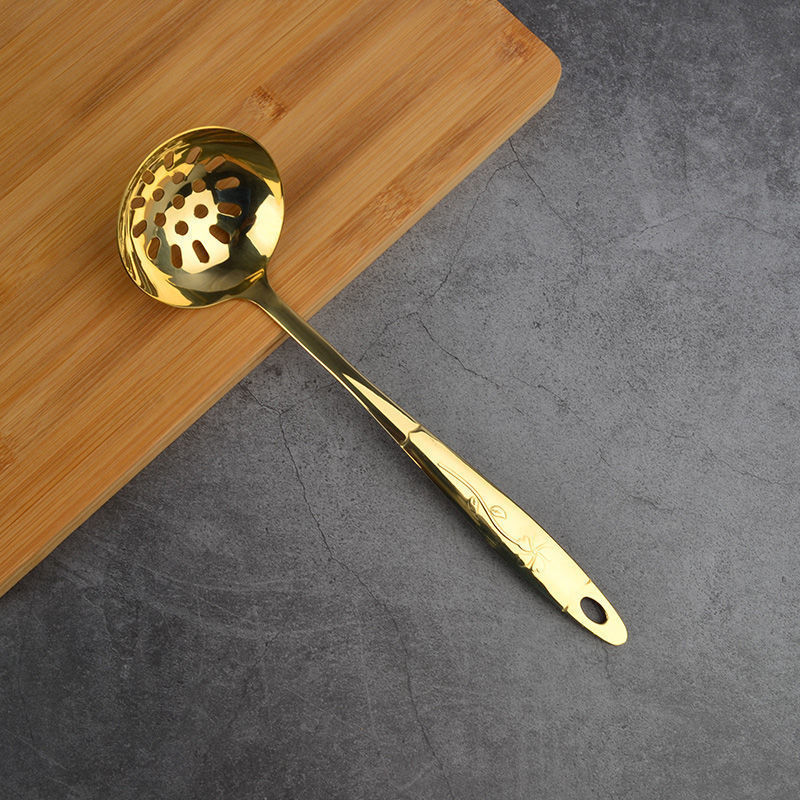 Copper Spoon Kitchen Utensils Set Copper Spatula Copper Soup Spoon Copper Colander Copper Frying Spatula Full Set - Image 9
