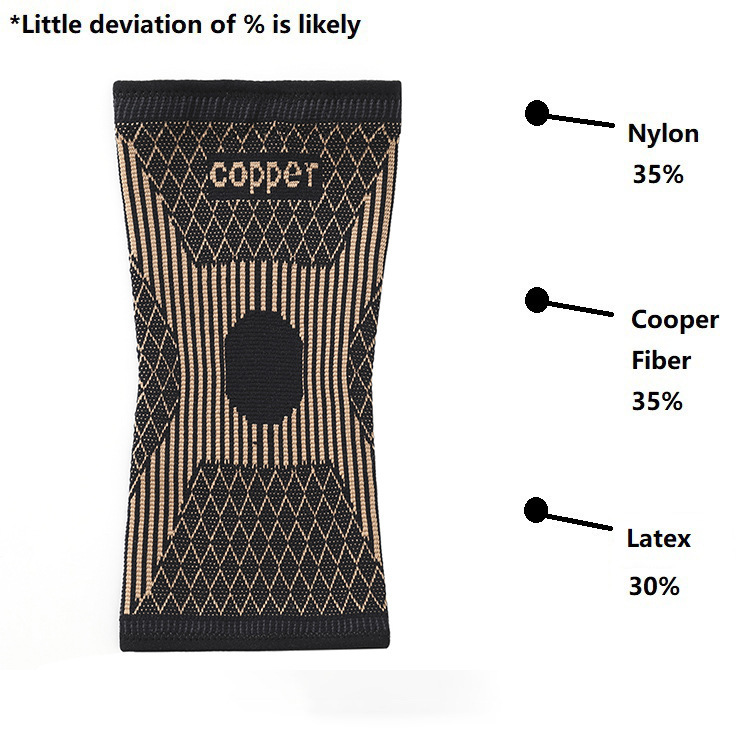 Elastic Sports Riding Basketball Protective Gear Copper Nylon Copper - Image 4