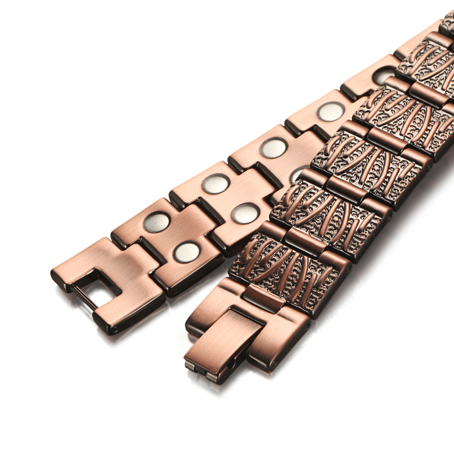 Dragon double row magnet copper bracelet - Image 3