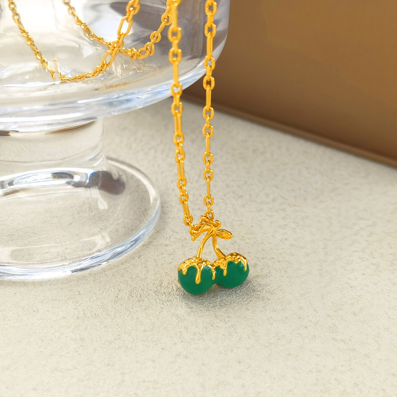 Fashion Copper Cherry Women's Necklace - Image 6