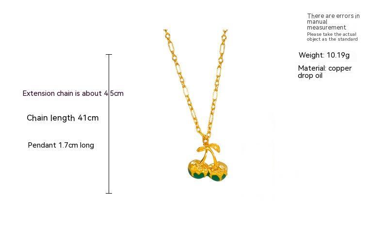 Fashion Copper Cherry Women's Necklace - Image 5