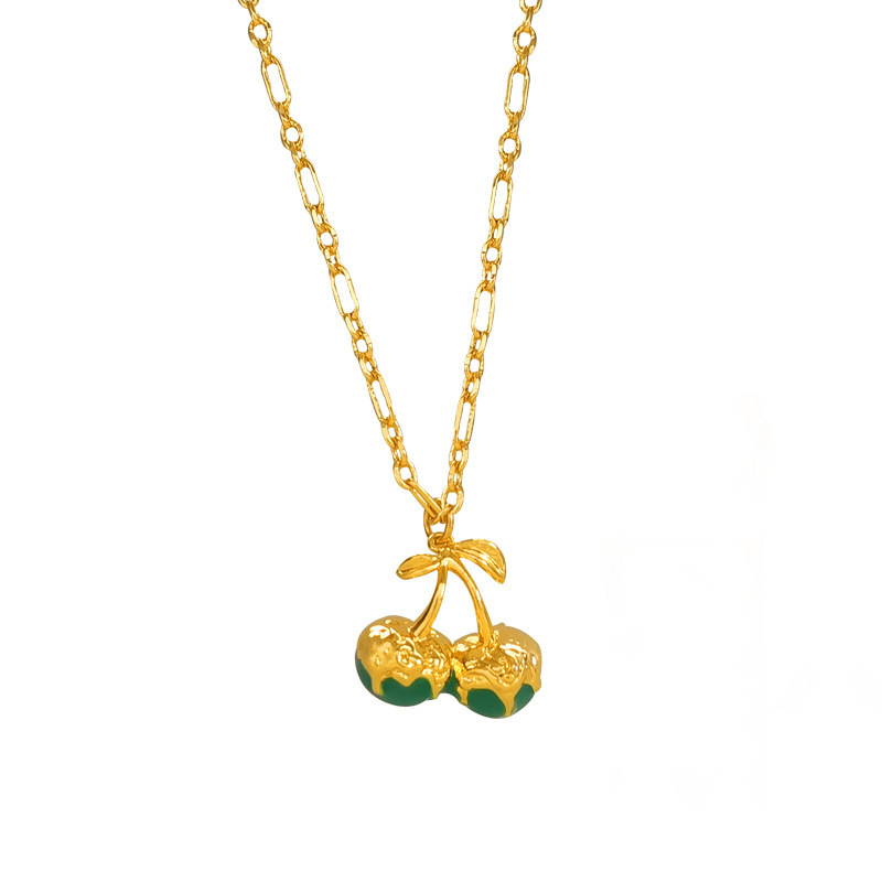 Fashion Copper Cherry Women's Necklace - Image 4