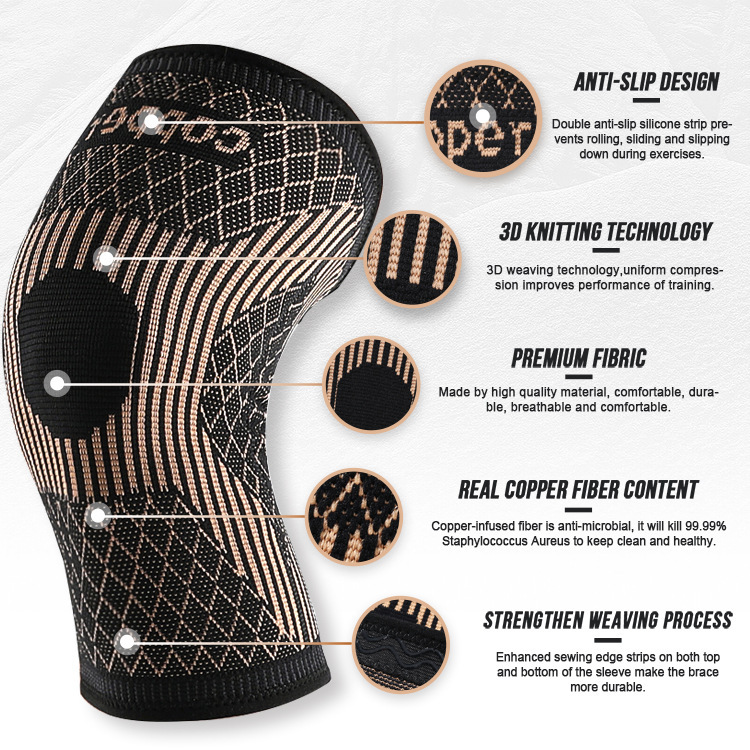 Elastic Sports Riding Basketball Protective Gear Copper Nylon Copper - Image 3