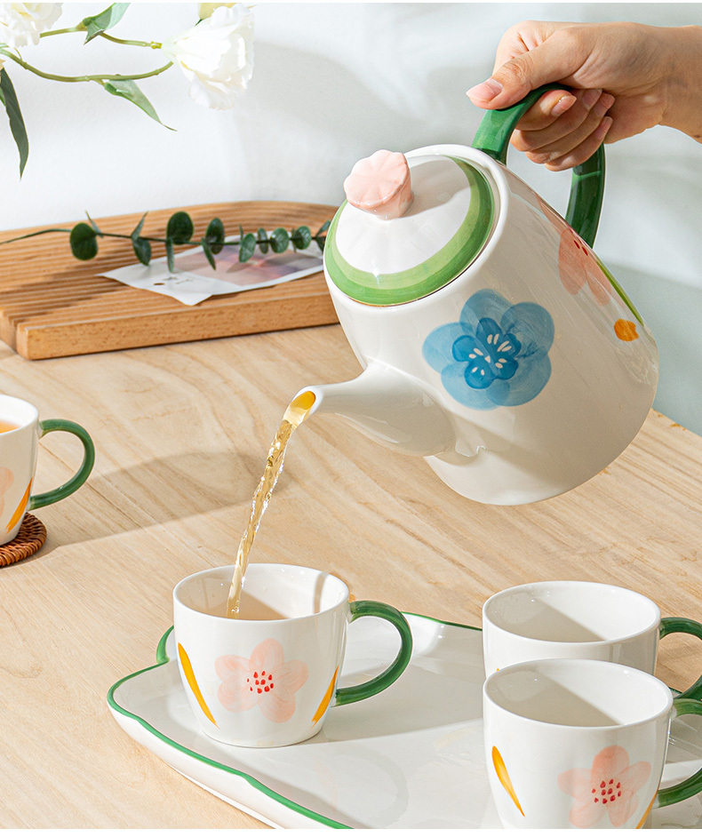 Underglaze Porcelain Water Utensils Set Teacup Tea Set - Image 10