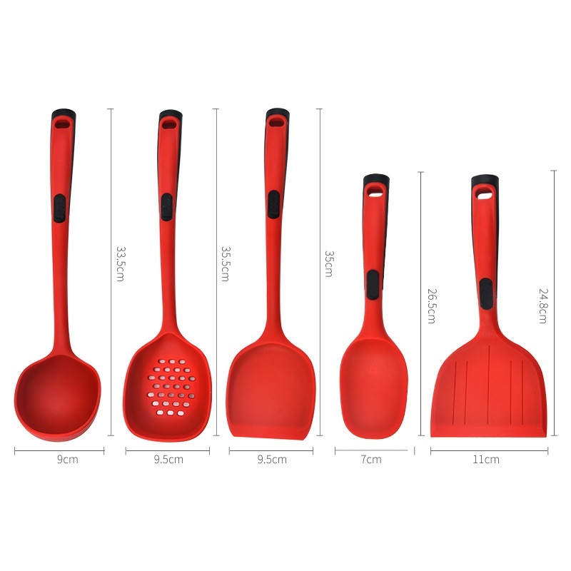Non-Stick Cooking Spoon And Spatula Kitchen Utensils Silicone Kitchenware Set - Image 3