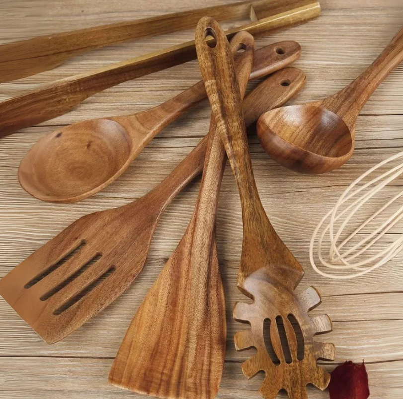 Premium Wooden Cooking Utensils 7 Sets - Image 5
