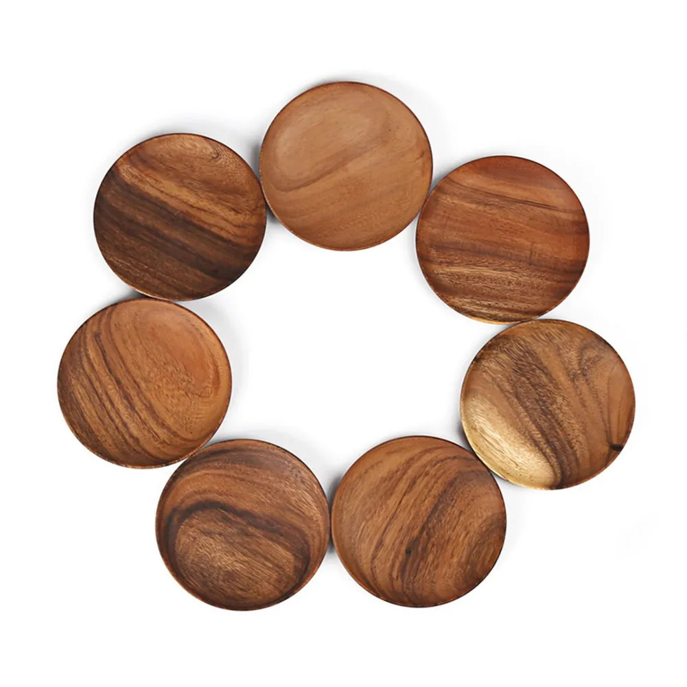 Solid Wood Round Dishes - Image 7