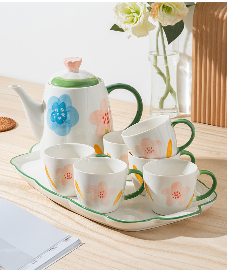 Underglaze Porcelain Water Utensils Set Teacup Tea Set - Image 6