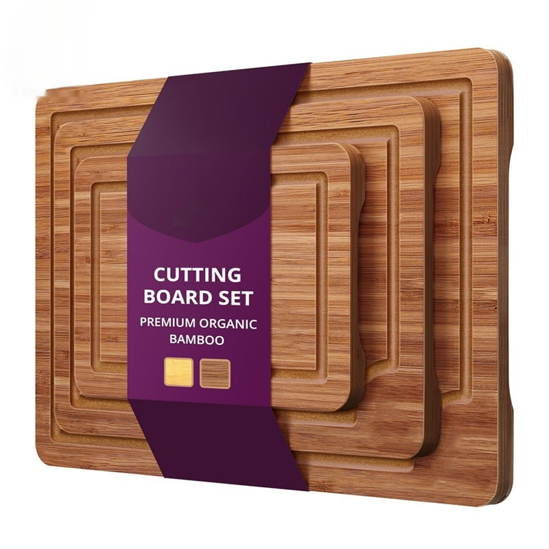 Bamboo Chopping Board Three-piece Set Of Kitchen Utensils Suit - Image 4