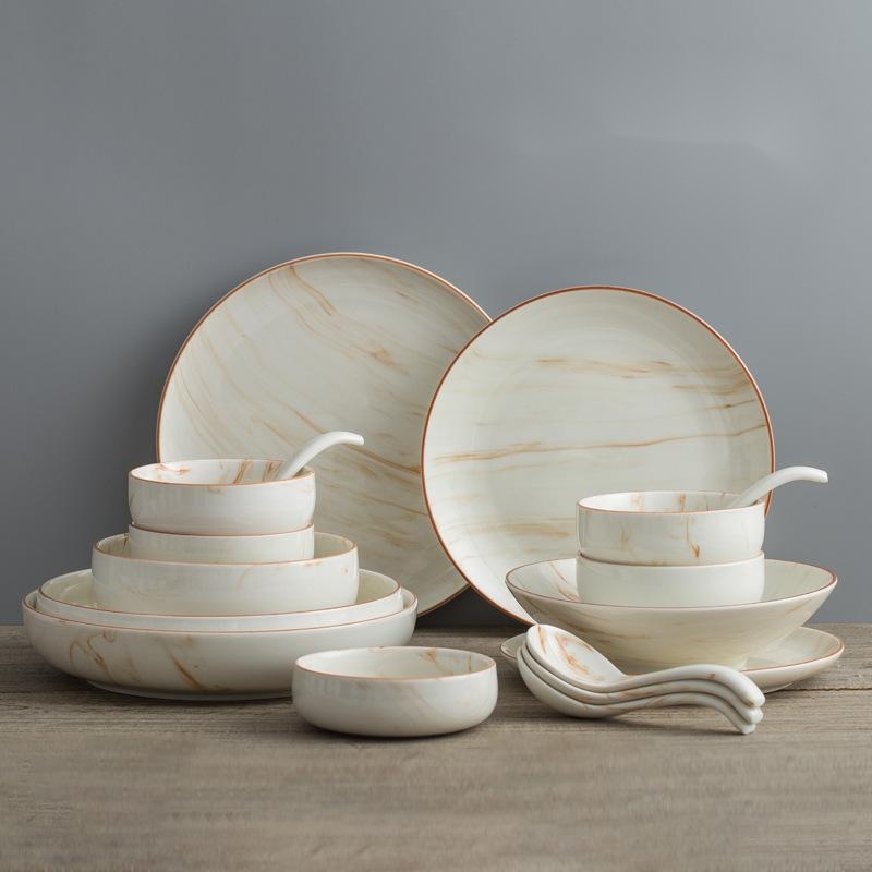 Marbled Ceramic Bowls And Dishes - Image 4
