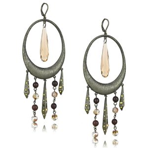 Antique-Copper-Brass-Earrings-with-Synthetic-Synthetic-Glass