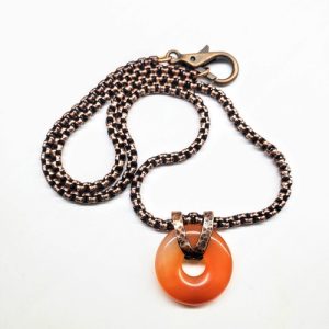 Carnelian-Gemstone-Copper-Necklace