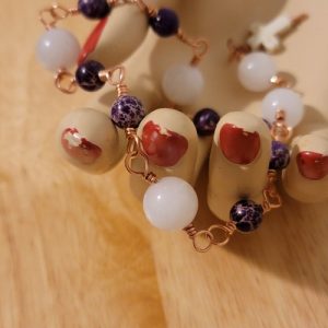 Handmade-Quartz-Jasper-Howlite-Copper-Rosary-Bracelet