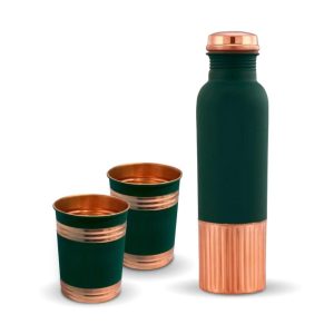 Copper Water Bottle 100% Pure Copper with Ayurvedic Benefits Handcrafted