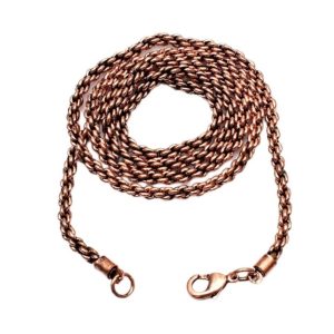 Solid Copper Rope Chain Pure Copper Oxidized Rope