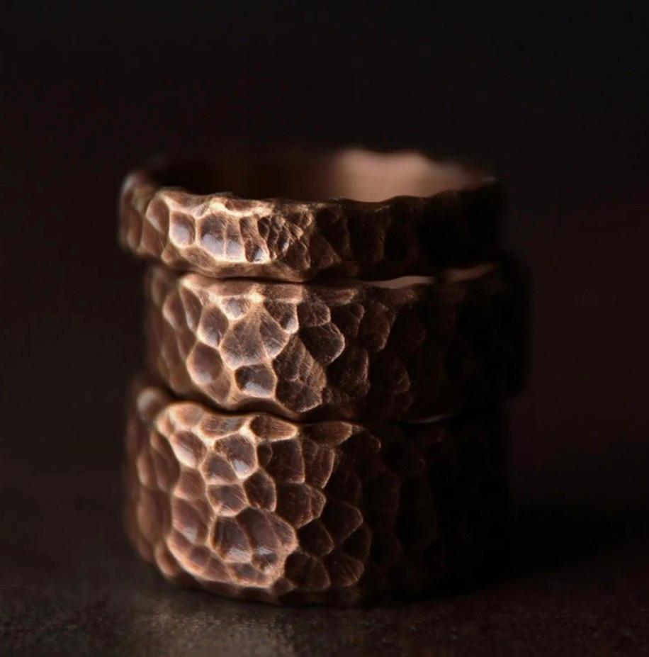 Vintage Handmade Adjustable Solid Copper Ring