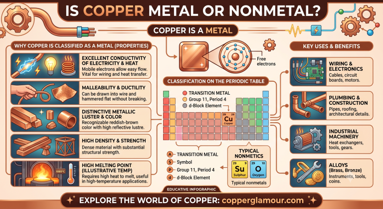 is copper metal or nonmetal
