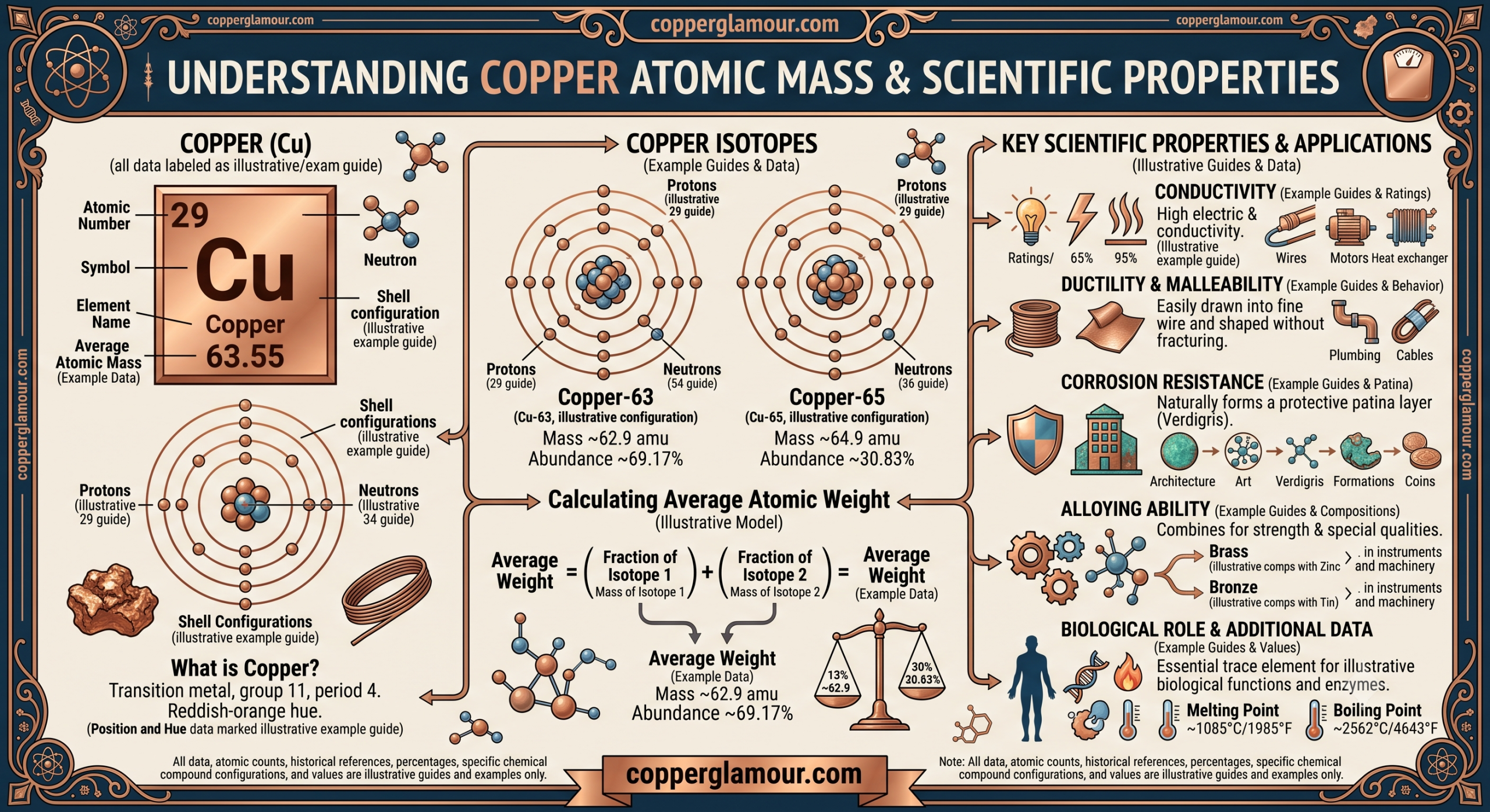 what is copper atomic mass