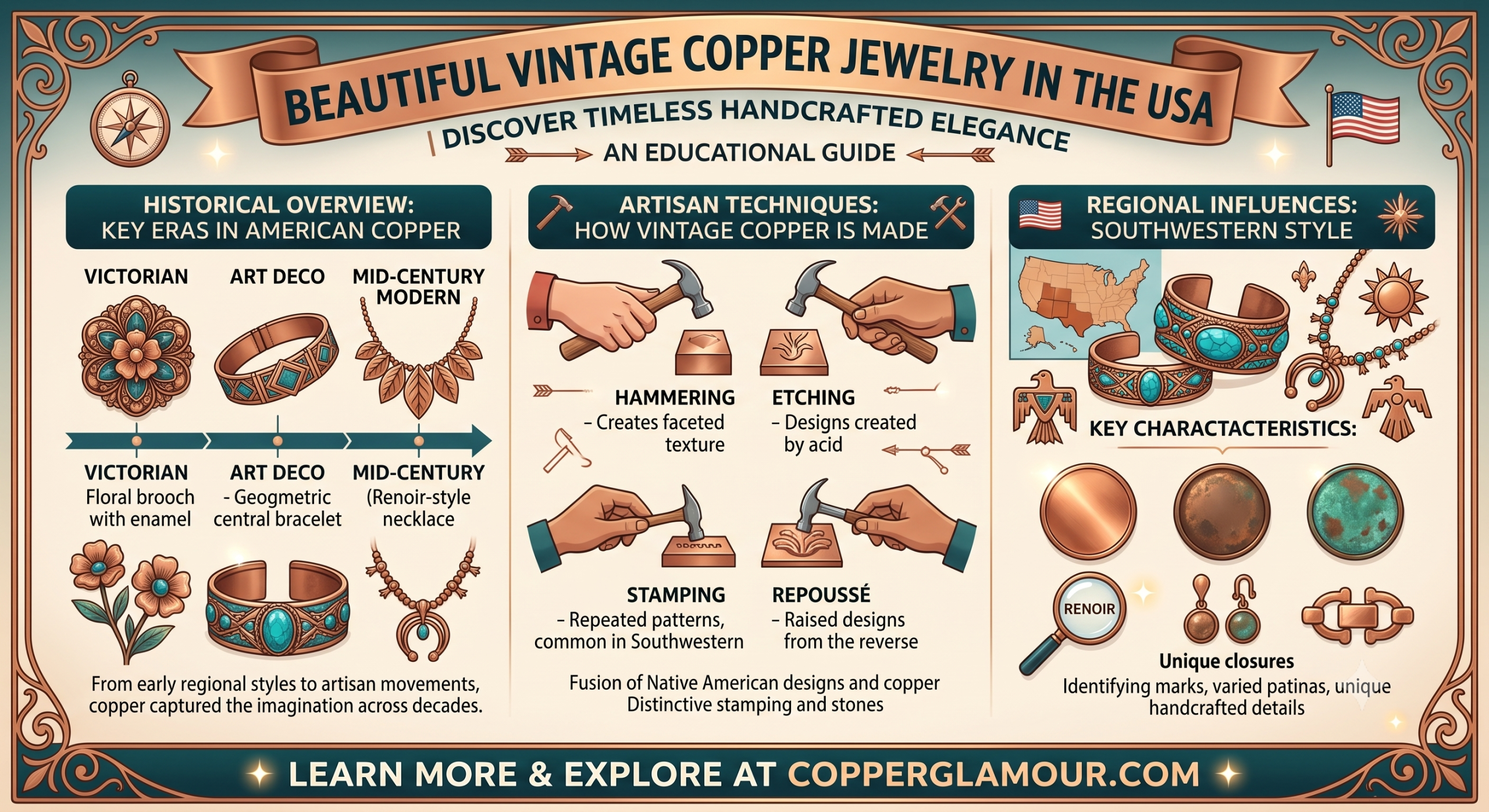 vintage copper jewelry