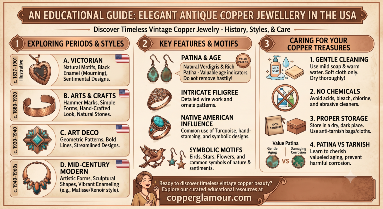 antique copper jewelry