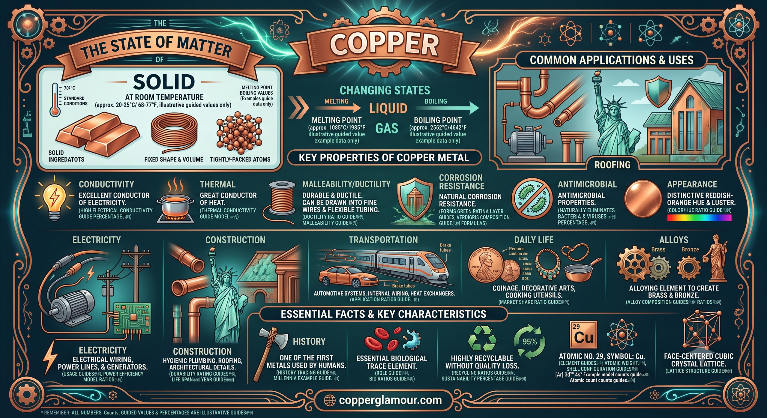 what is the state of matter of copper