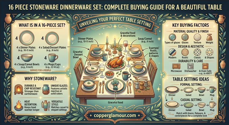 16 piece stoneware dinnerware set